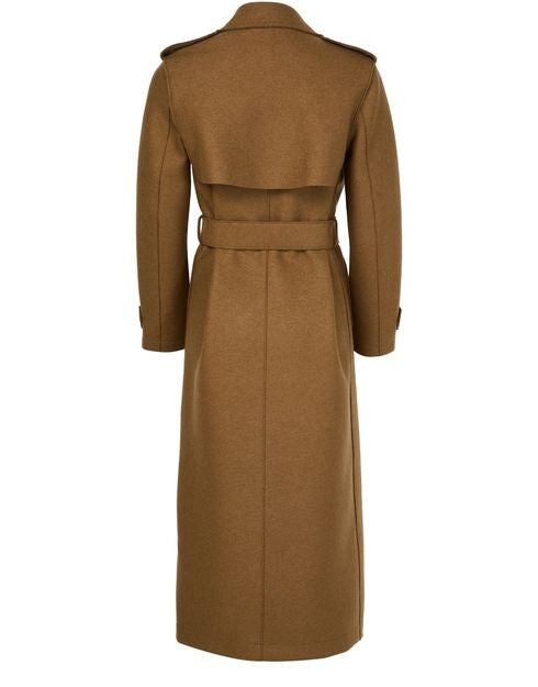 HARRIS WHARF LONDON Double-stitched long trench in pressed wool - Image 3