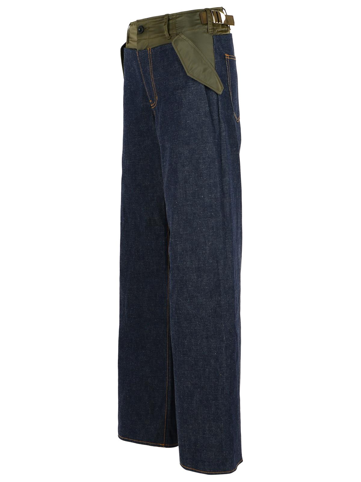 Sacai Sacai Blue Cotton Jeans - Image 3