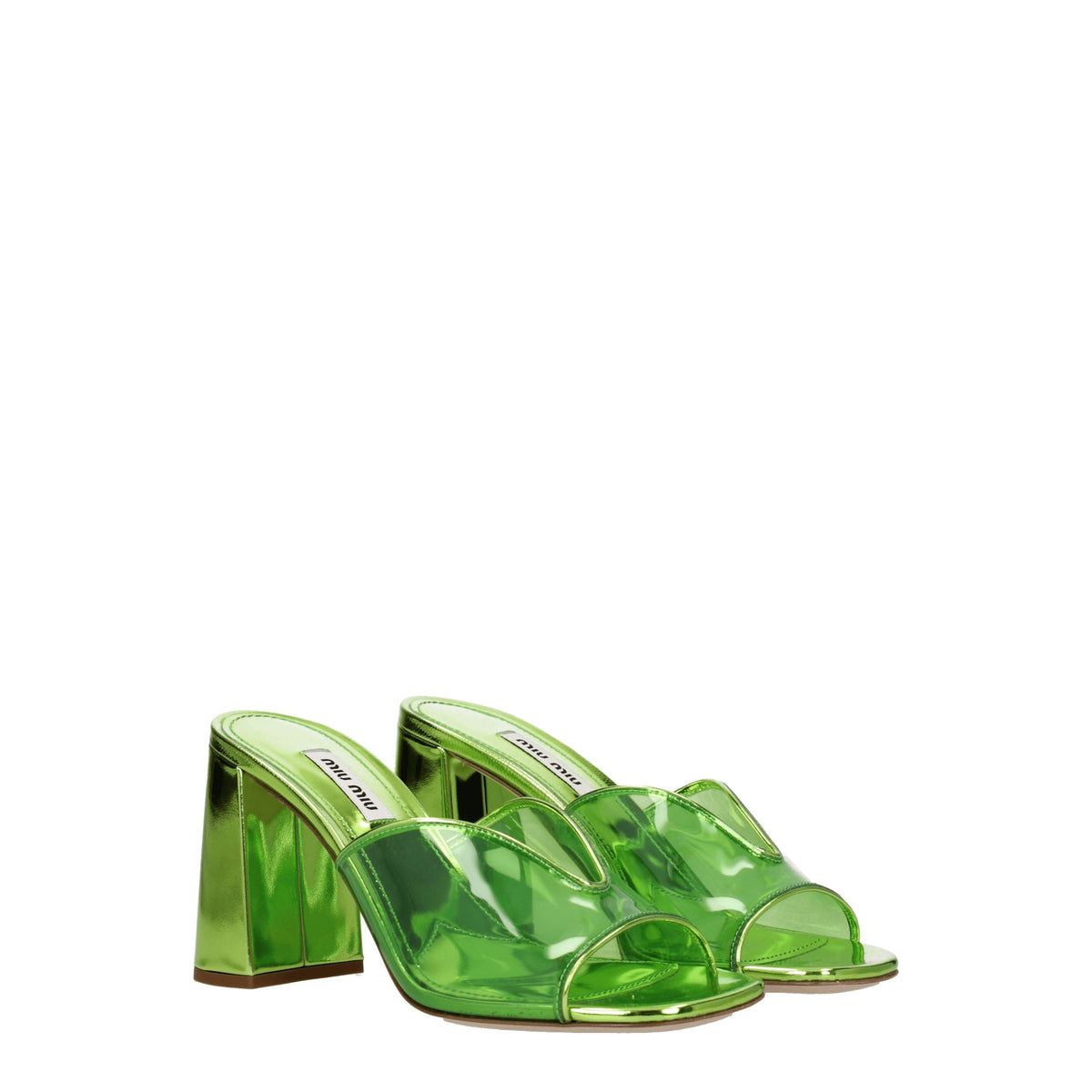 Miu Miu Miu Sandals Women Plexiglas Green - Image 3