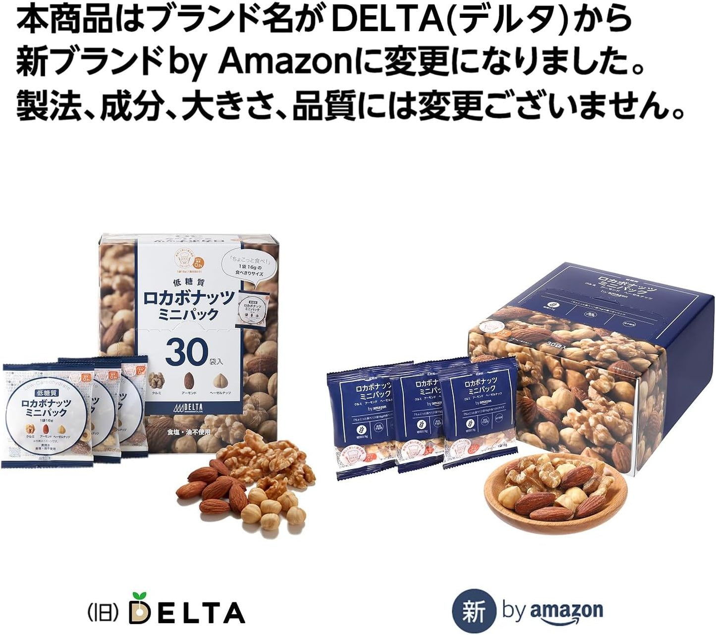 by Low-carb Nuts, Mini Pack, 30 Servings, 0.6 oz (16 g) x 30 Packs, Individual Packaging (Delta International)