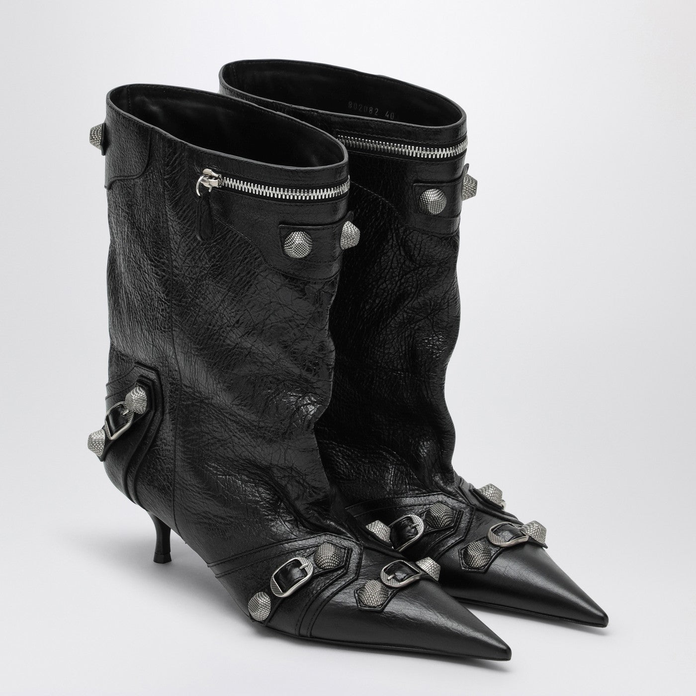 Balenciaga Cagoleワイドブラックアンクルブーツ - Image 3