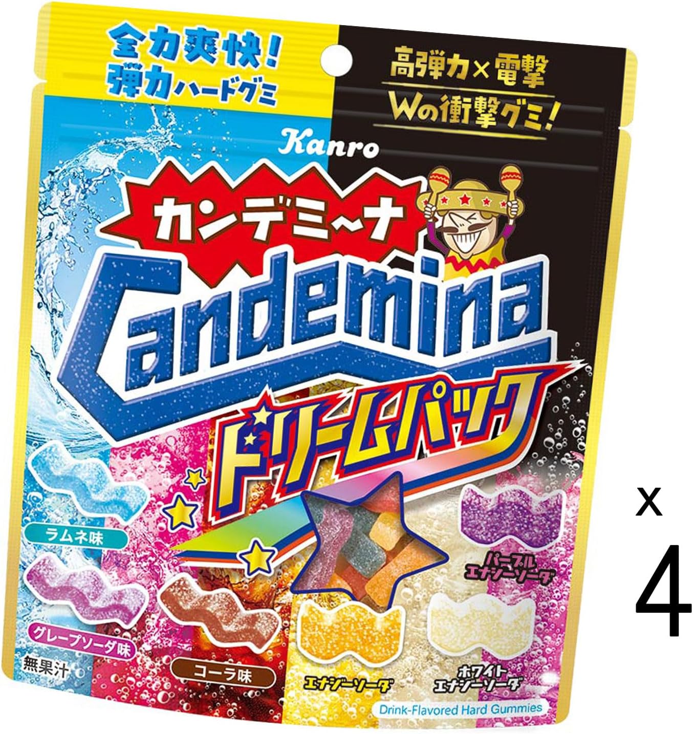 Kanro Candymina Gummy Dream Pack, 5.3 oz (152 g) x 4 pieces