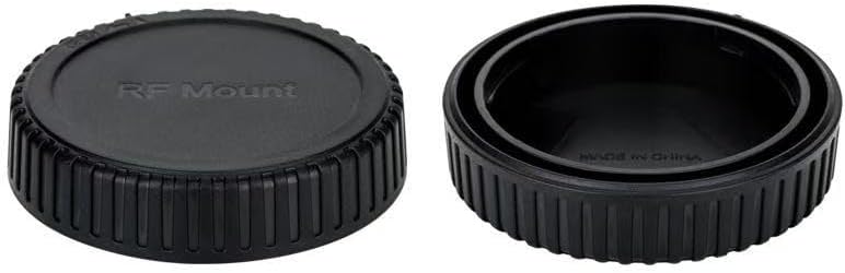 Etsumi VE-2566-2 Lens Cap, Lens Rear Cap, Compatible with Canon RF Mount, Black, Set of 2