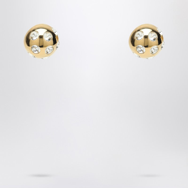 Jacquemus Jacquemus Square Round Earrings With Rhinestones - Image 3