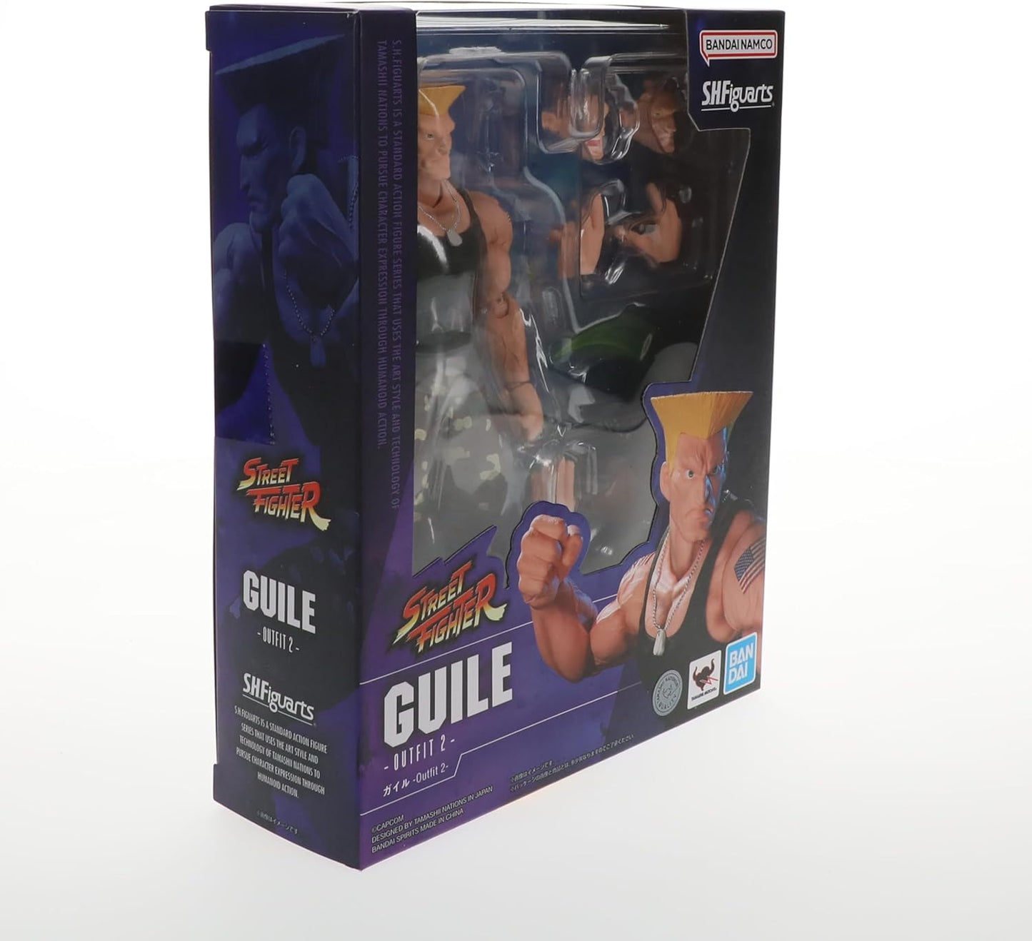 S.H. Figuarts Street Fighter Series Guile Outfit 2 - Approx. 6.3 inches (160 mm), ABS & PVC Pre-painted Action Figure