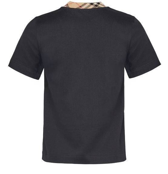 BURBERRY Check T-shirt with collar - Image 3