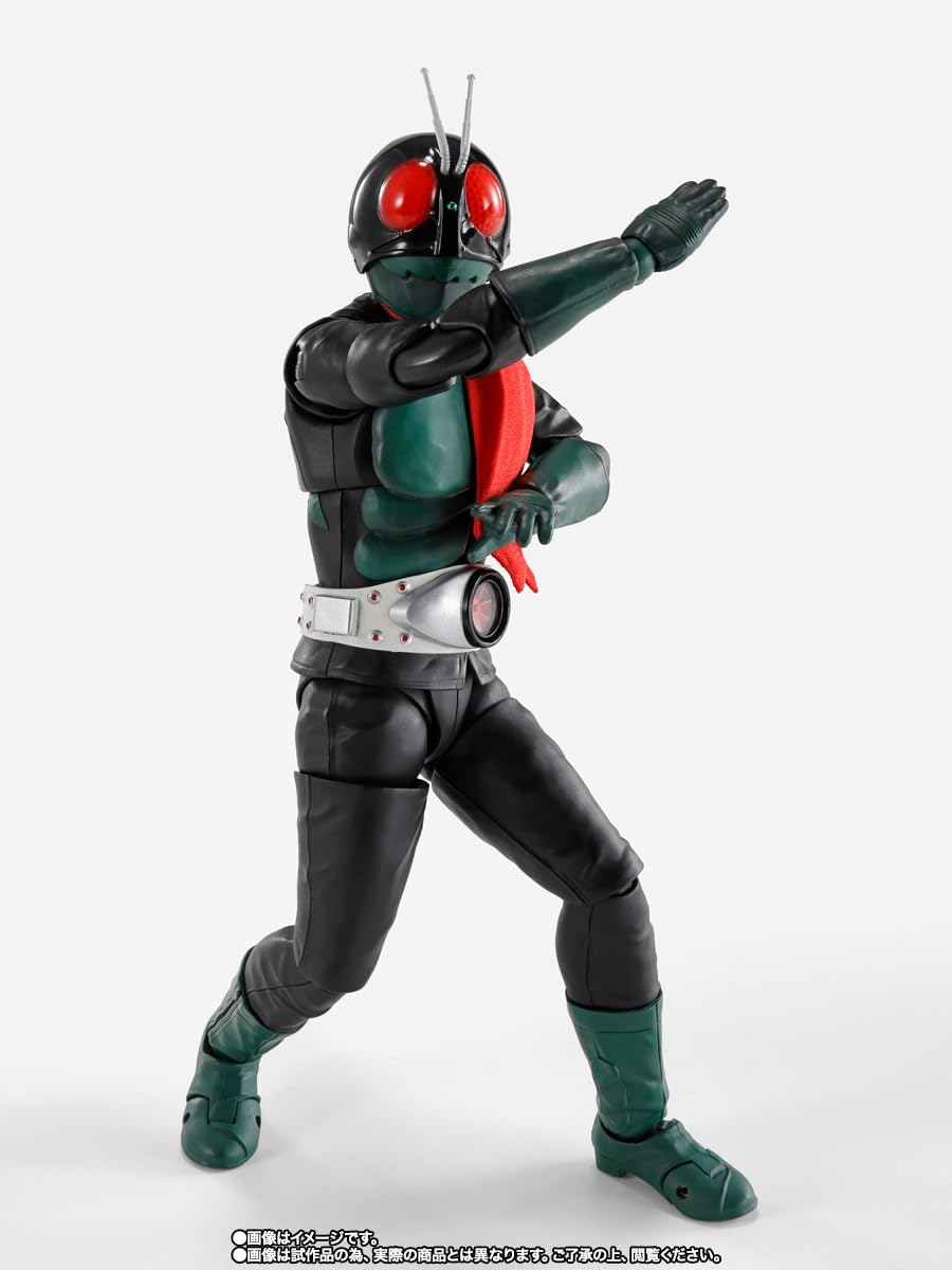 S.H. Figuarts Kamen Rider No. 1 (Sakurashima Version) Sakurajima Ver., Showa Rider Edition, Total Height Approx. 5.7 inches (145 mm), PVC & ABS & Cloth Complete Figure