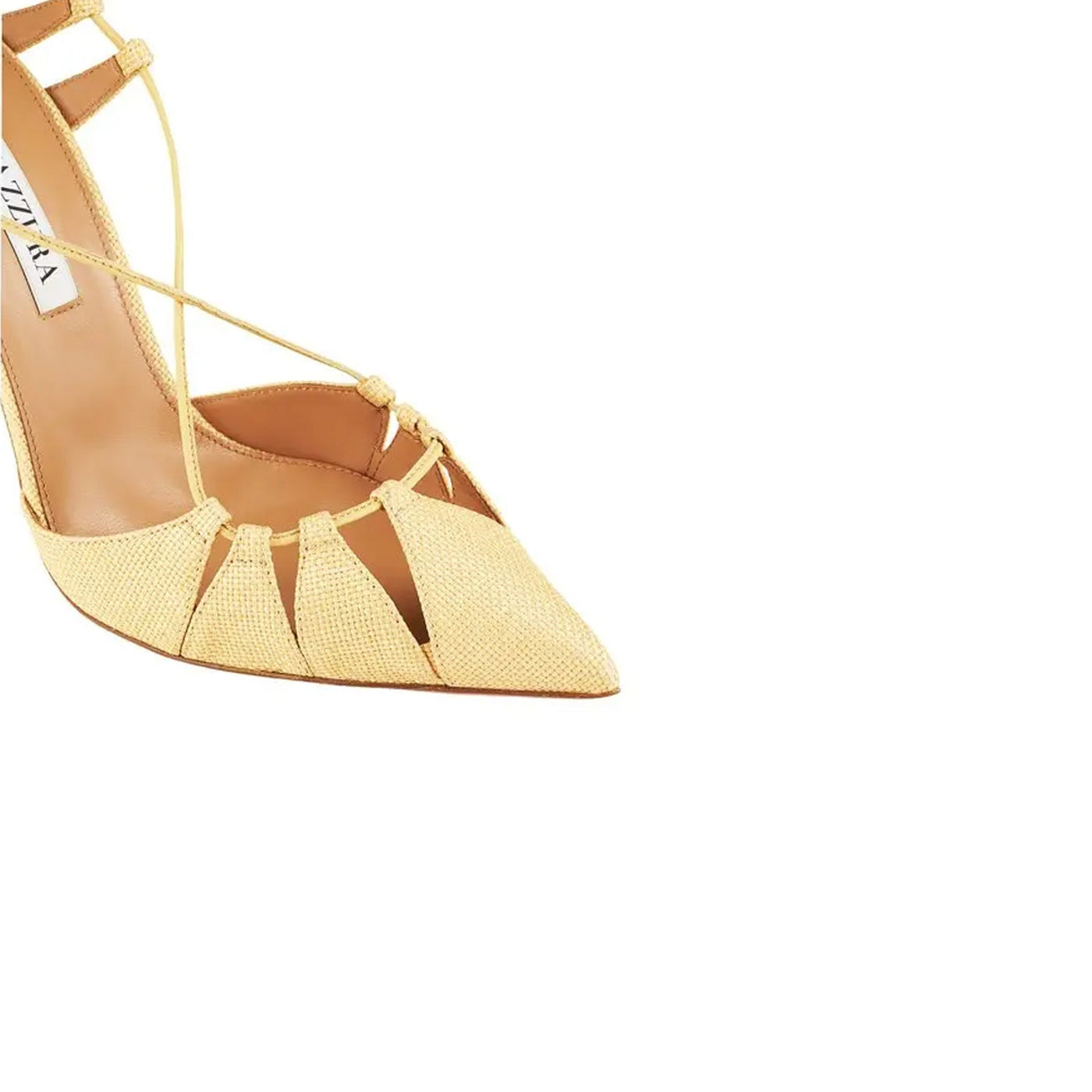 Aquazzura Aquazzurra Bellissima Raffia Stiletto Sandals - Image 3