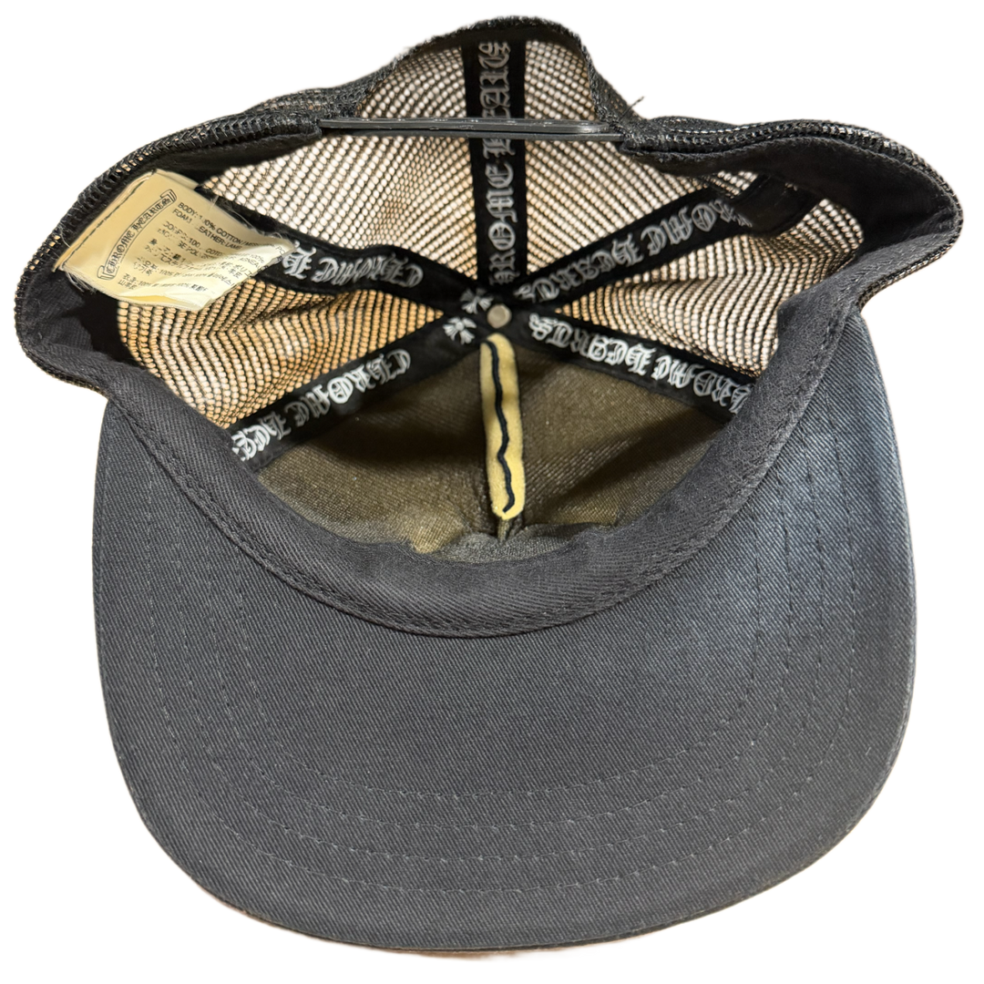 CHROME HEARTS 'ROLLING STONES' BLACK TRUCKER HAT