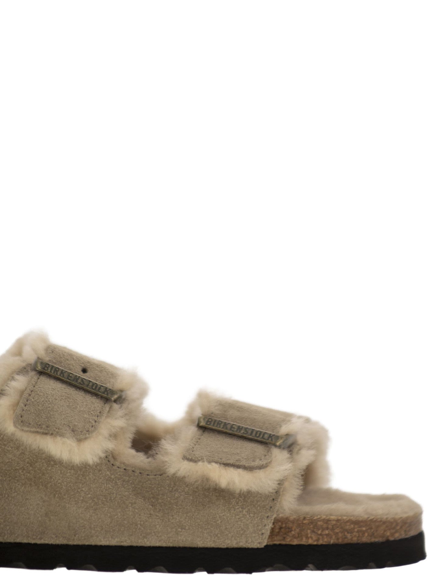 Birkenstock Arizona Suede Lamb Fur Slipper - Image 3