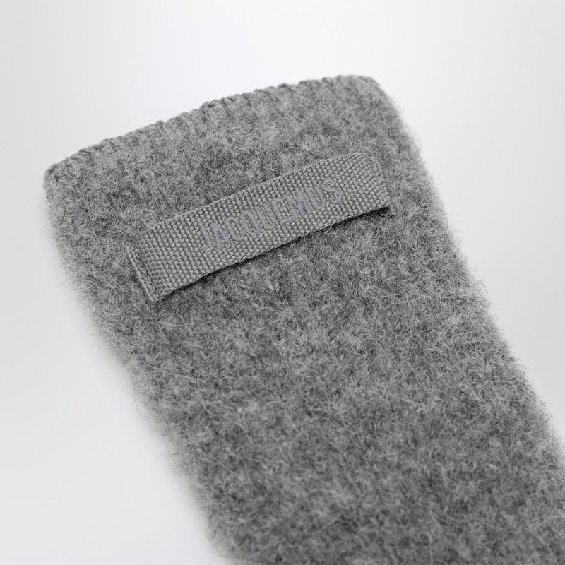 Jacquemus Jacquemus Grey Alpaca Gloves - Image 3