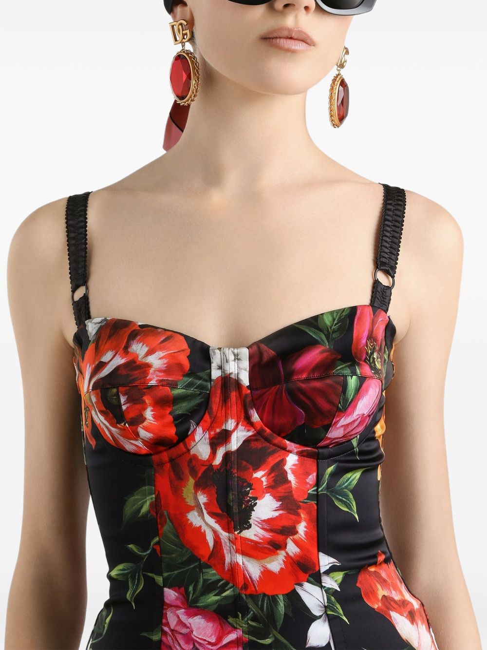 Dolce Gabbana ドルチェ&ガッバーナサテンプリントドレス - Image 3