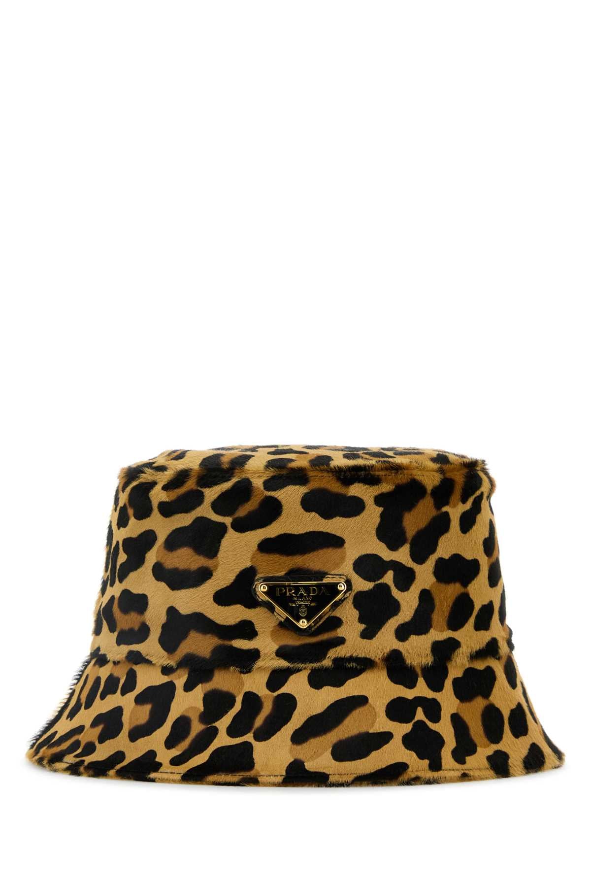 Prada プラダ印刷された子牛の髪のバケツ帽子 - Image 3