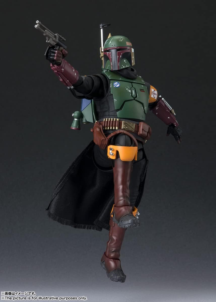 S.H. Figuarts Boba Fett (Star Wars: The Book of Boba Fett) Approx. 6.1 inches (155 mm), AVS, PVC & Fabric, Pre-painted Action Figure