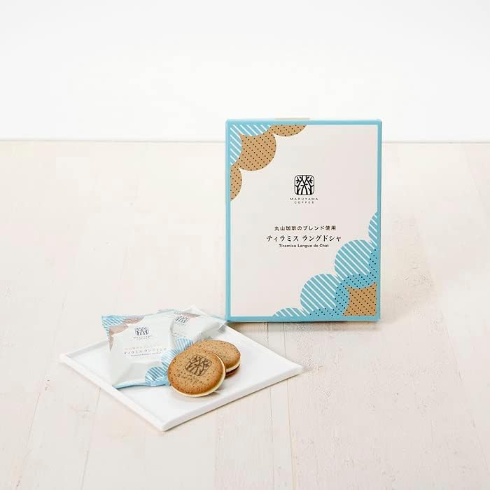 Maruyama Coffee Cool Service 【Maruyama Coffee Original Tiramisu Langue de Cha】 Coffee Specialty Coffee Specialty Coffee Sweets Western Confectionery Cookies Baked Sweets Cream Cheese Coffee White