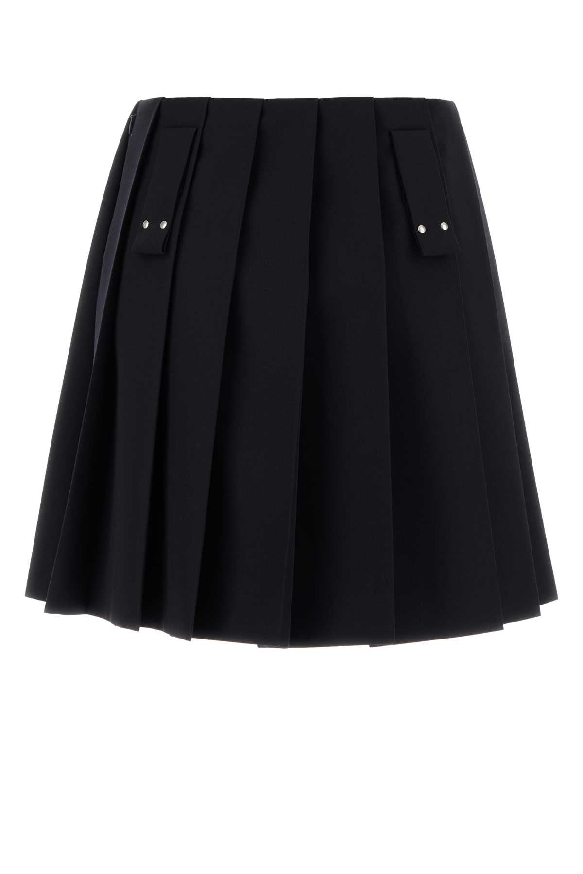 Prada プラダミッドナイトブルーガバルディンスカート - Image 3