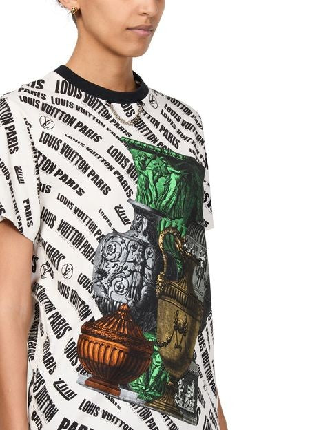 LOUIS VUITTON フラワーベース&シグネチャーオブリークモチーフTシャツ - Image 3