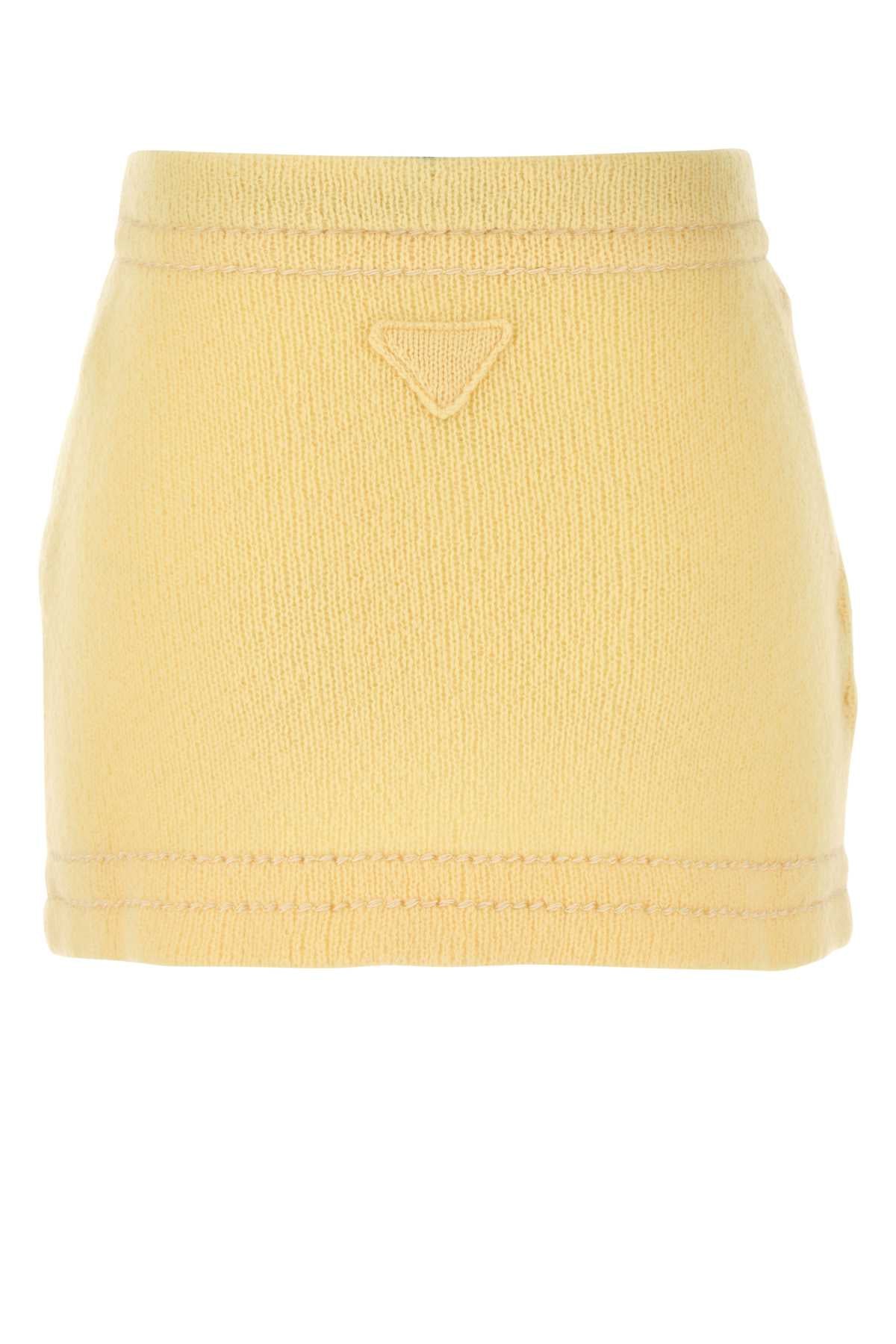 Prada プラダイエローカシミヤスカート - Image 3