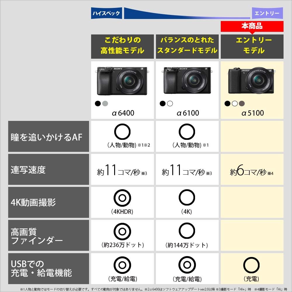 SONY Mirrorless SLR α5100