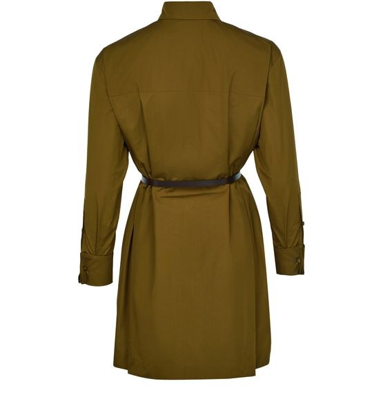MAX MARA Alcade コットンポプリン レザーベルト付き シャツワンピース - Image 3