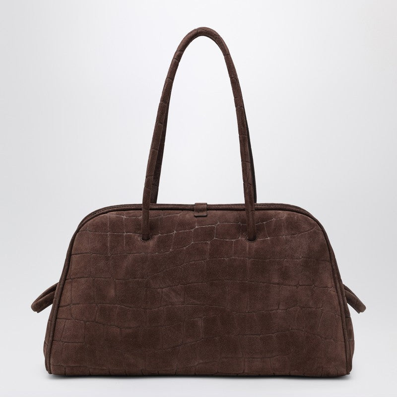 Jacquemus Jacquemus Brown Crocodile Effect Leather Turismo Bag - Image 3