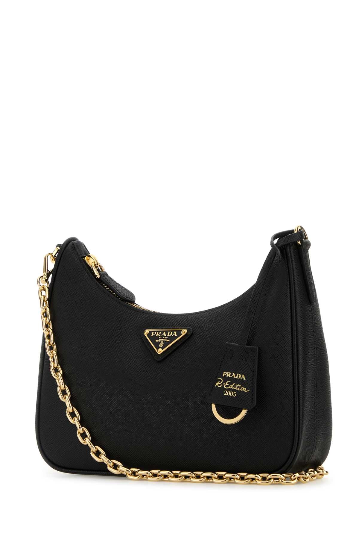 Prada Prada Black Leather Re Edition 2005ショルダーバッグ - Image 3