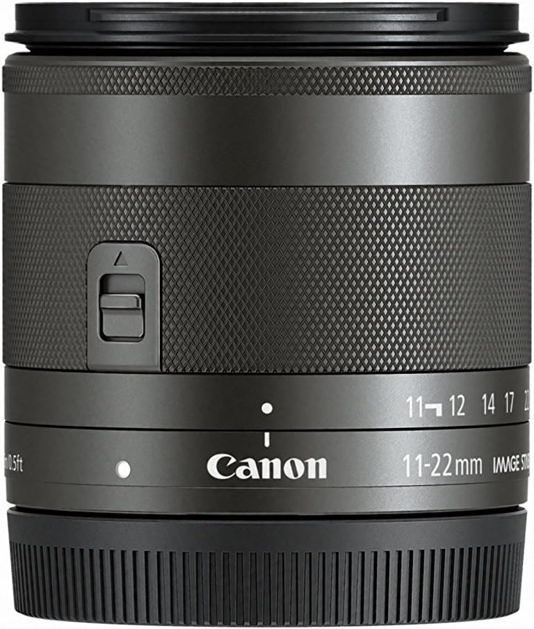 Canon EF-M 11-22mm f/4-5.6 STM Lens, Black, 7568B002