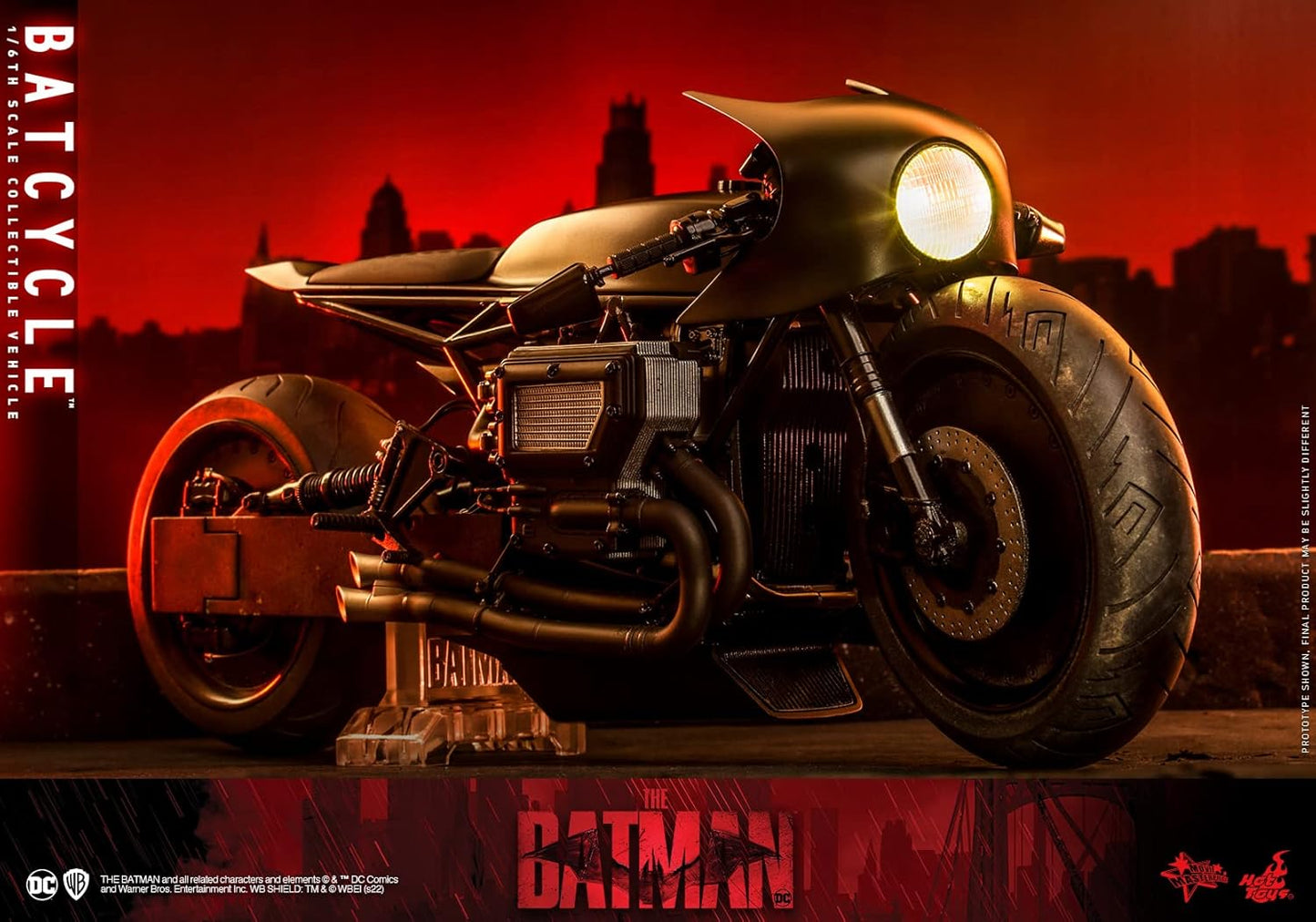 Movie Masterpiece The Batman - Batcycle 1/6 Scale Vehicle Black