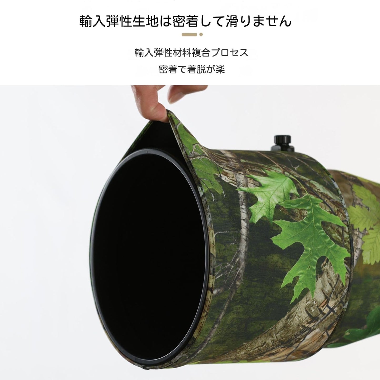 SUPBIG Canon Lens Coat Waterproof Material Lens Protector for Canon RF 100-500mm F4.5-7.1 L IS USM Telephoto Lens Coat Camouflage Protective Cover Double Layer Fabric Guard Lens (Green Leaf Camo)