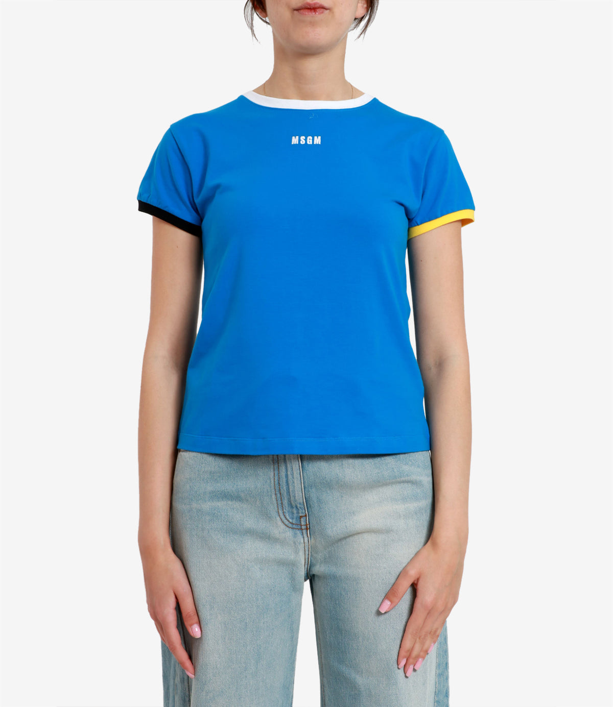 Msgm MSGM Tシャツとポロスクリアブルー - Image 3