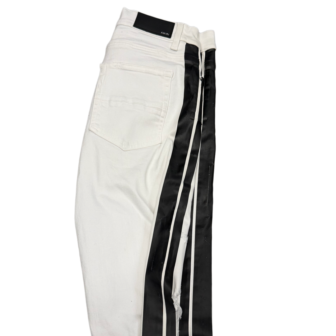 AMIRI 'WHITE' BLACK TRACK JEANS