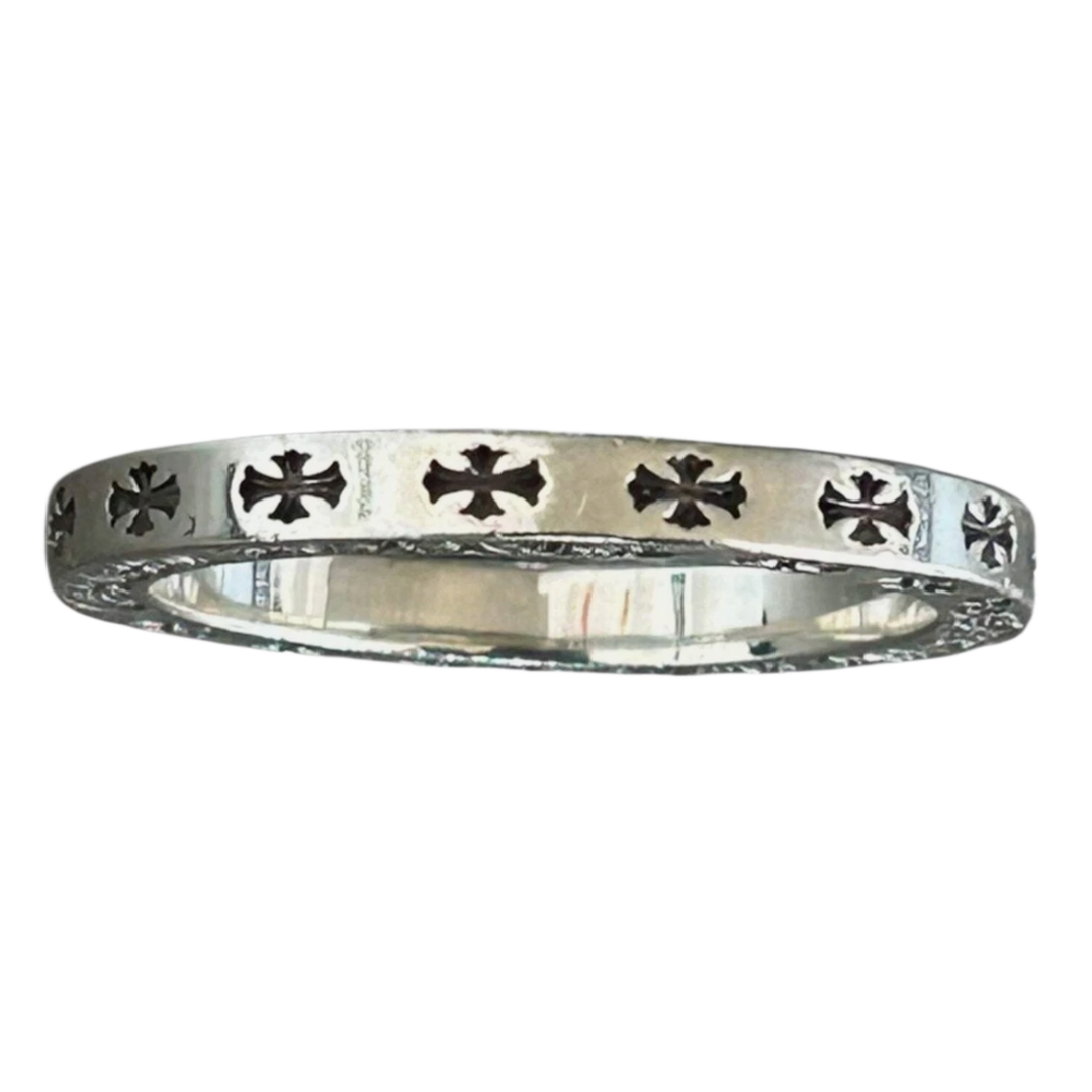 CHROME HEARTS 'MALIBU SPACER' SILVER RING