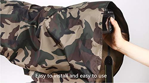 ROLANPRO X-Small Rain Cover Fits Canon RF 100-500mm F/4.5-7.1 L USM Fits Sigma 150-600mm F5-6.3 DG OS HSM Contemporary, Fits Sony FE 100-400mm f4.5-5.6 GM and More - #Army Green Waterproof