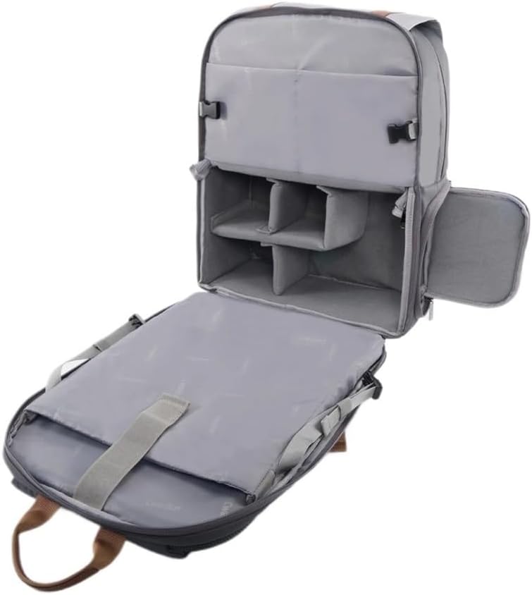 SCKCVGETFG(売店) カメラバックパック防水カメラバッグ多機能旅行写真バッグカメラケースキヤノンにフィットニコンにフィットソニー一眼レフ/デジタル一眼レフにフィット(L Grey 2.0)