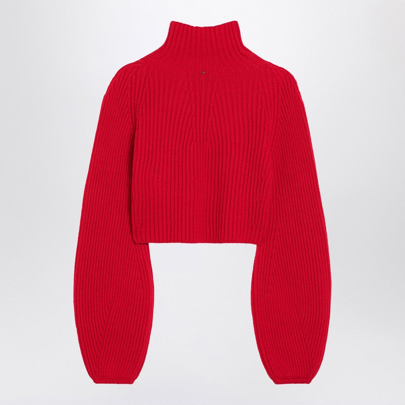 Sportmax SportMax Red Wool Turtleneckジャンパー - Image 3