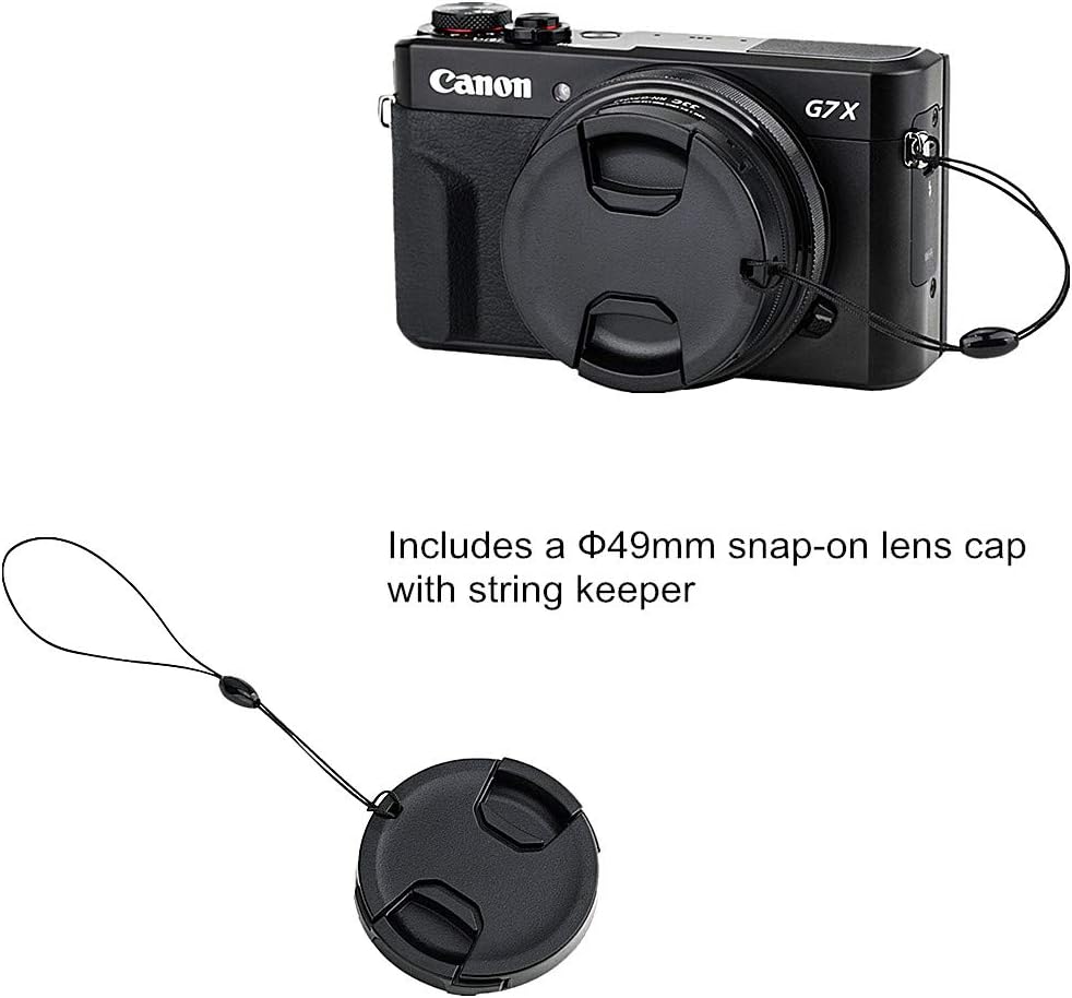 JJC Filter Adapter + Lens Cap Kit for Canon PowerShot G7X Mark III II G7XM3 G7XM2 G7X G5X
