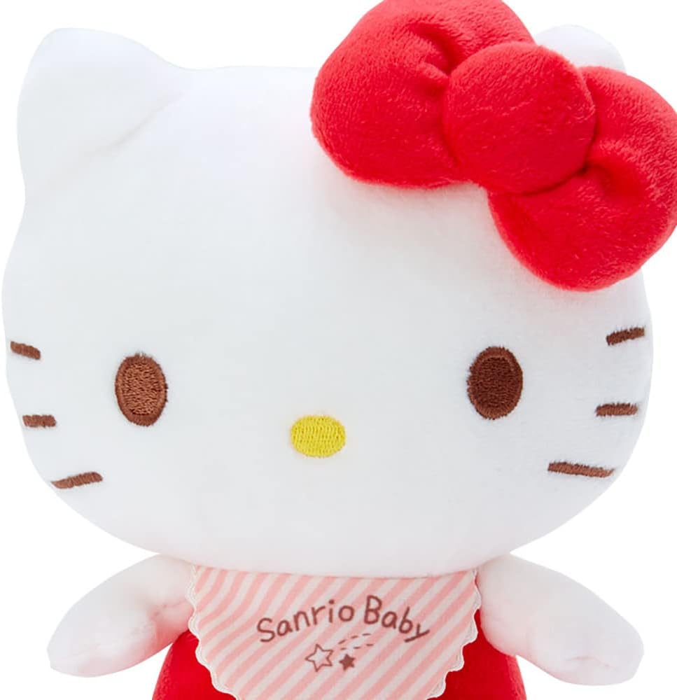 Sanrio Baby 692107 Washable Plush Hello Kitty, Hello Kitty SanrioBaby Character, 5.9 x 4.7 x 7.1 inches (15 x 12 x 18 cm), Baby Shower Gift