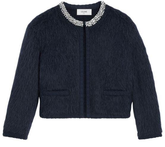 CELINE エンブロイダリー カーディガン / ブラッシュドモヘア - Image 3