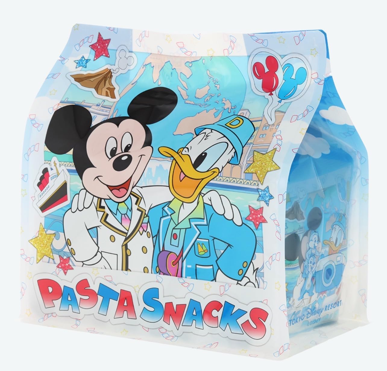 Tokyo Disney Resort Exclusive Mickey & Friends Pasta Snack, Assorted (Salted Flavor, Smoked Turkey Leg Flavor), TDR TokyoDisneyResort, Sweets, Souvenir, Present, Disney Goods (1 Piece)