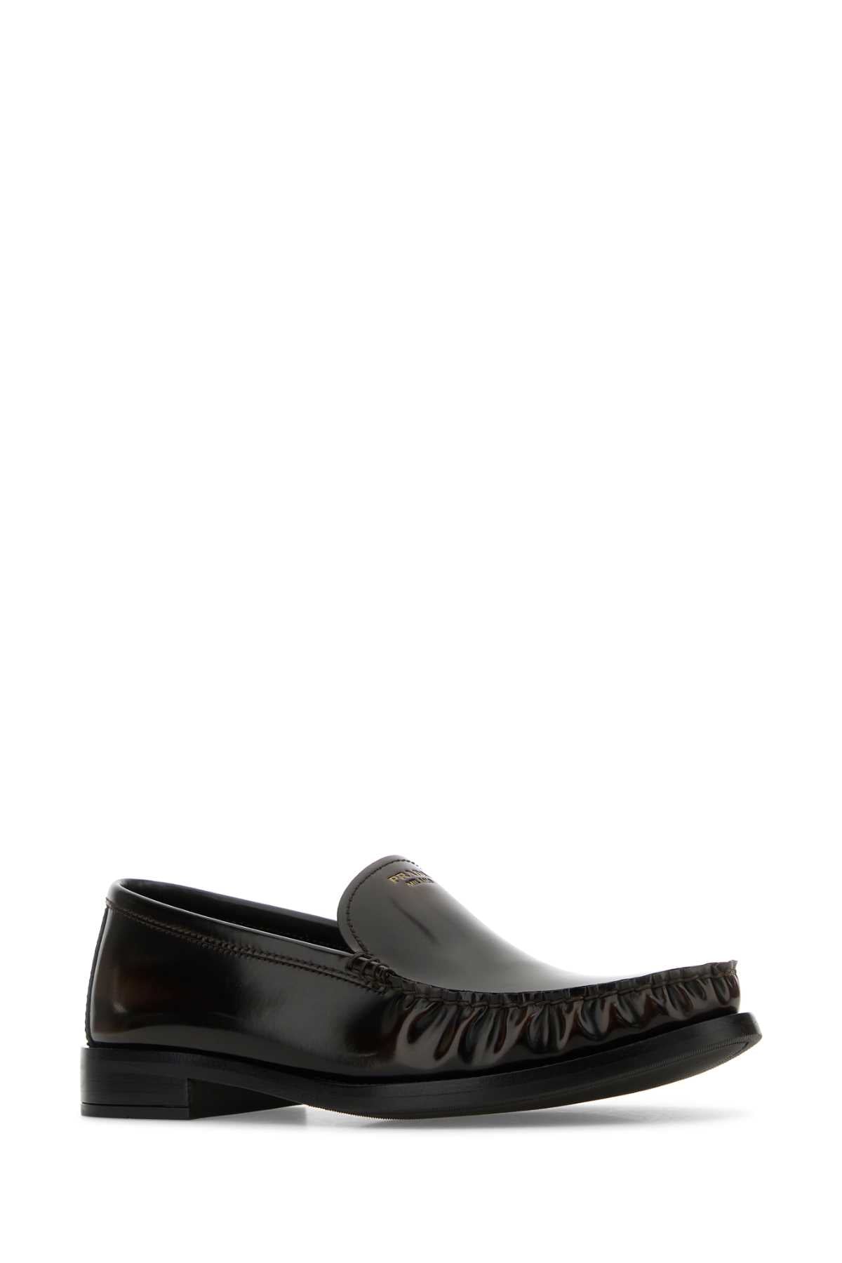 Prada プラダダークブラウンレザーローファー - Image 3