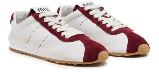 MIU MIU ナッパレザー製 バイカラースニーカー - Image 3