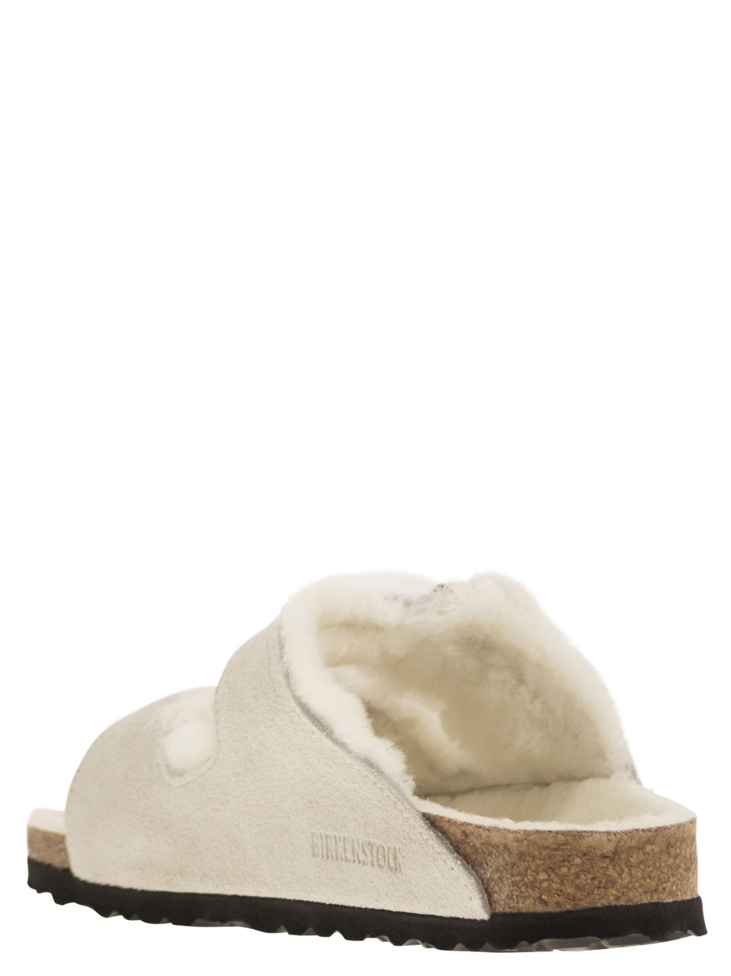 Birkenstock Arizona Suede Lamb Fur Slipper - Image 3