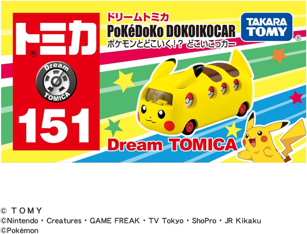 Takara Tomy Tomica Dream Tomica No. 151 Where to Go with Pokemon? Where to Go Mini Car Toy for 3 Years and Up