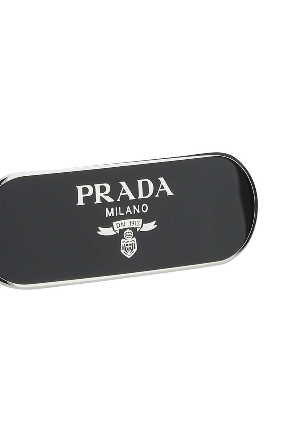 Prada プラダブラックメタルヘアクリップ - Image 3