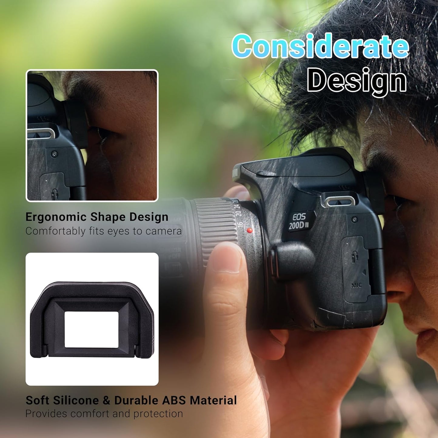 JJC EC-1 Eyecup 2 Pieces for Canon Kiss X3 X4 X5 X6i X7i F X50 Ef Compatible