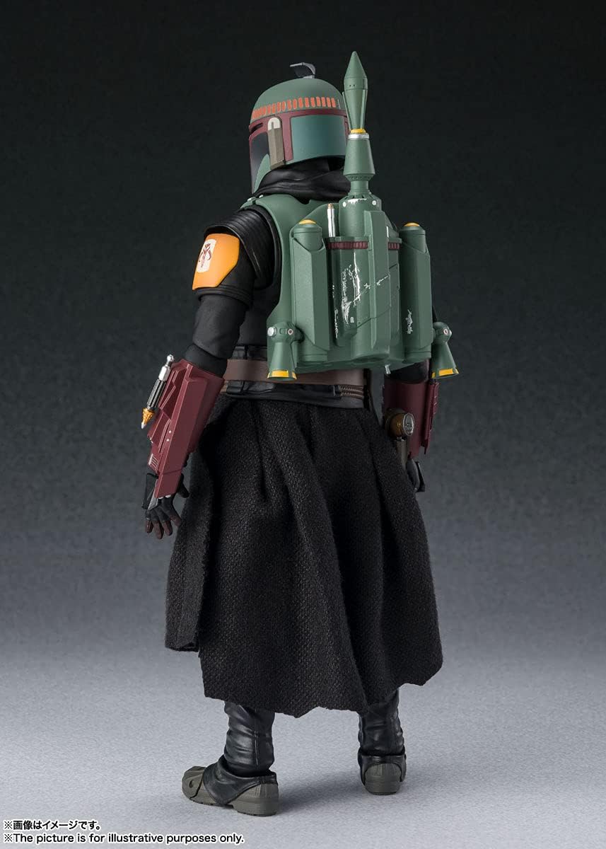 S.H. Figuarts Star Wars The Mandalorian Boba Fett, Approx. 6.1 inches (155 mm), ABS & PVC & Fabric, Pre-painted Action Figure