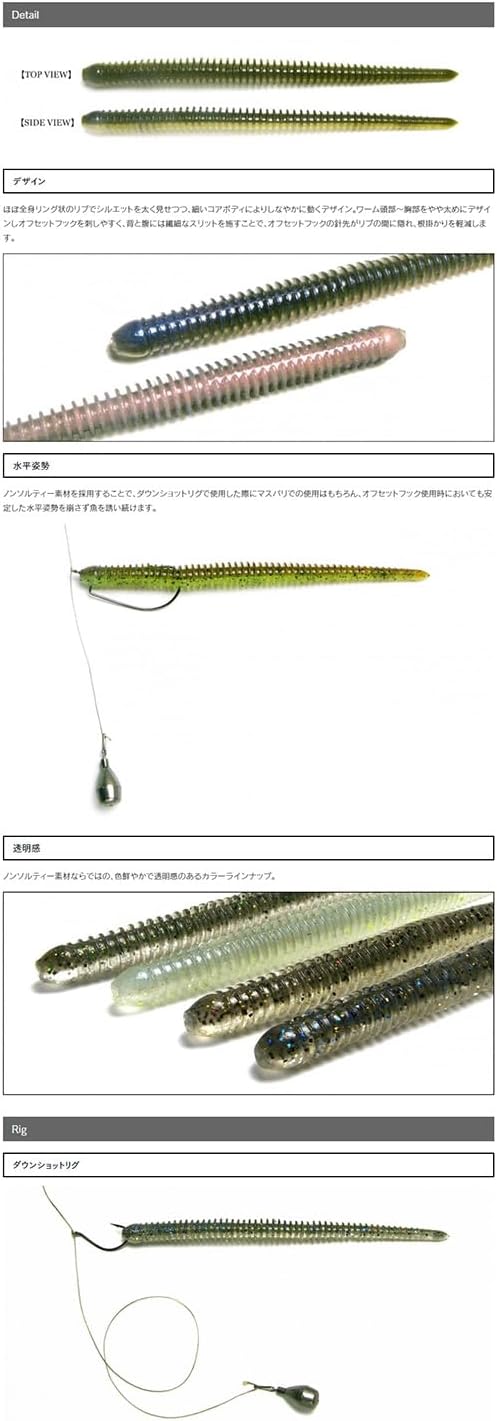 Keitech Straight Worm Easy Shaker Series