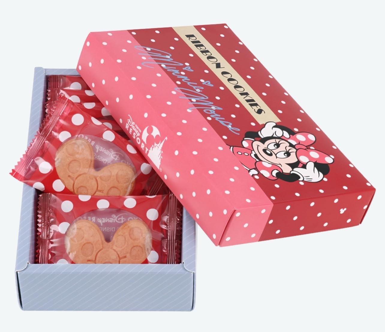 (Tokyo Disney Resort Exclusive) Minnie Cookie RIBBON COOKIES (Butter, Chocolate, Raspberry), TDR Popular, Souvenir, Present, Disney Goods (1 Piece)