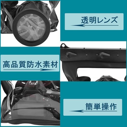 Underwater Waterproof Doving Case Bag 20M for Nikon DSLR Camera Underwater Case Oil Proof Camera Diving Bag (Black)
