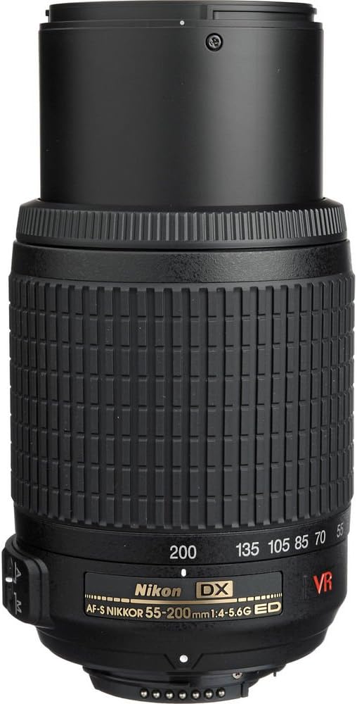 Nikon Telephoto zoom lens AF-S DX VR Zoom Nikkor 55-200mm f/4-5.6G IF-ED VR for Nikon DX-Format Only